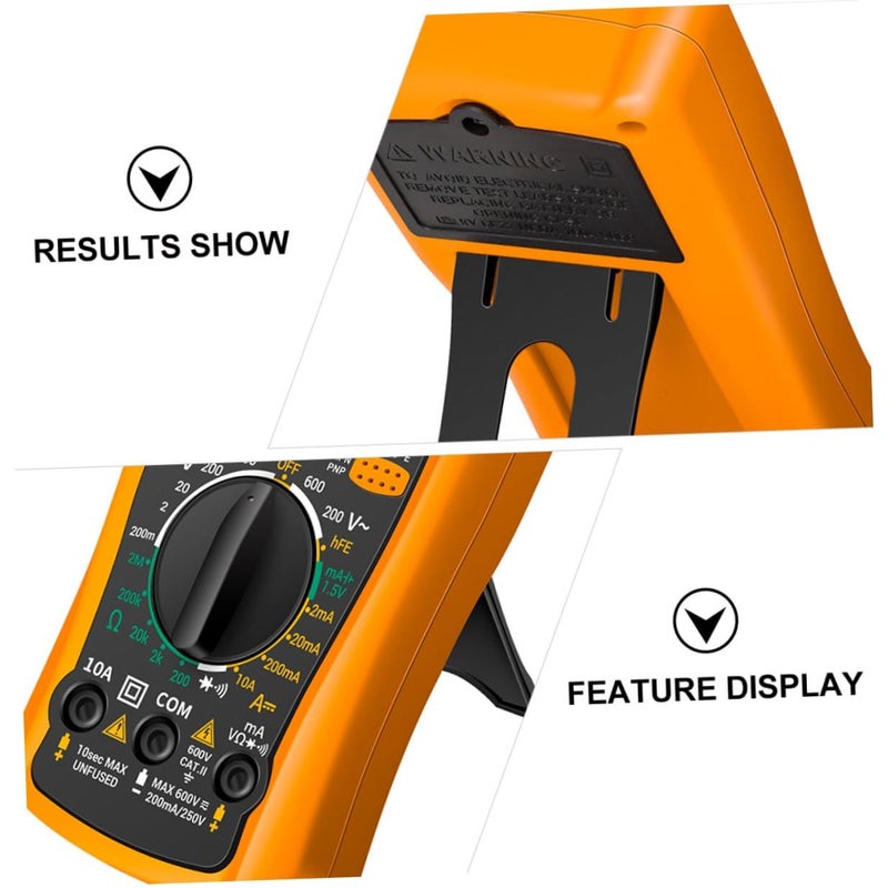 Auto Ranging Digital Multimeter Voltage Current Diode Tester Yellow - Image 4