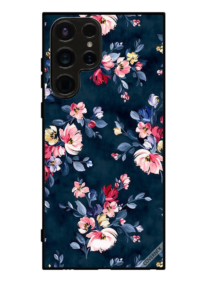 Covernex Protective Case Cover For Samsung Galaxy S23 Ultra Hand Painted Flowers - Image 1