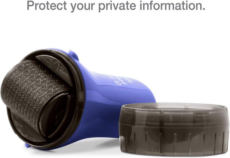 Plus Guard Your ID Advanced Wide Roller Identity Theft Prevention Security Stamp, Navy Blue, 70109 - Image 2