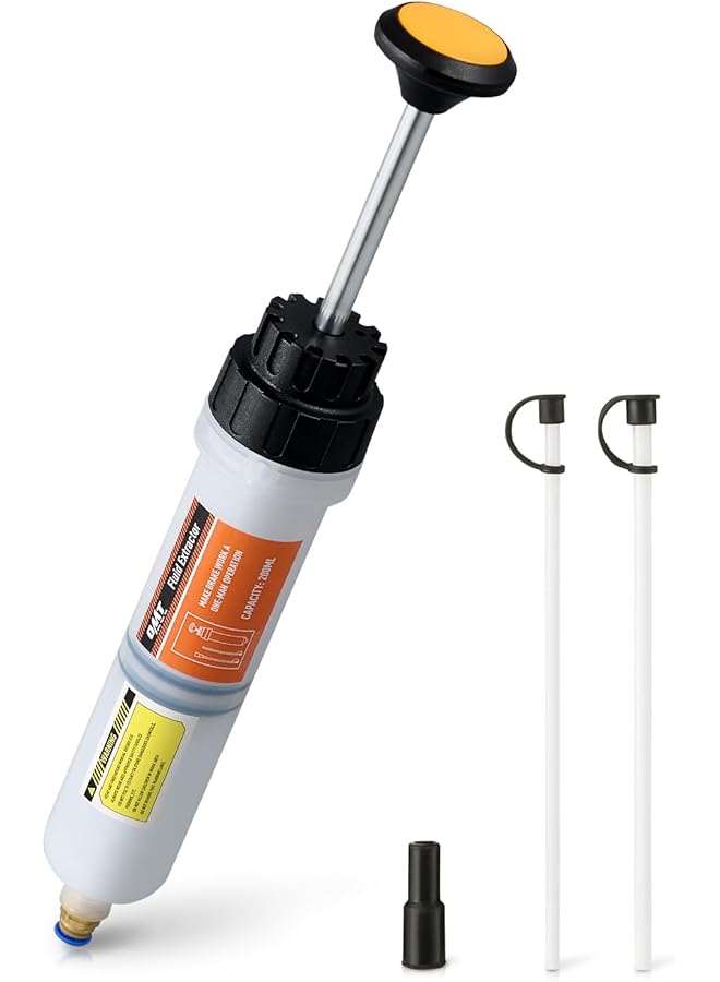 Orion Motor Tech Omt 200Ml Manual Fluid Extractor And Filler, Syringe Style Pump For Power Steering Transmission Gear Oil & Brake Fluid Changes, Hand Vacuum Pump For Atv Boat Automotive Fluid Extraction  - Image 1