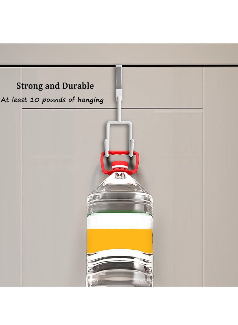 Over The Door Hooks - 4 Packs Heavy-Duty Hangers, Soft Rubber Surface Prevent Scratches, Over Door Hooks for Hanging Clothes, Coats, Robes, Hats, Towels (White) - Image 3