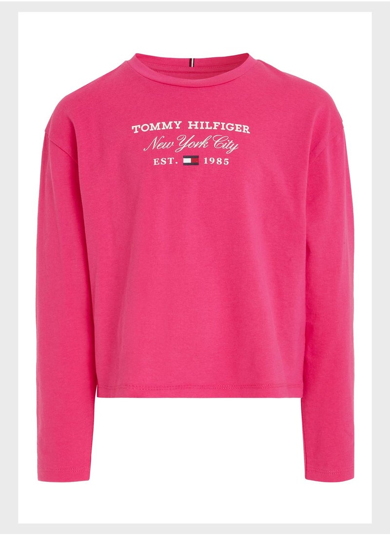 TOMMY HILFIGER - Youth Script T-Shirt - Image 1