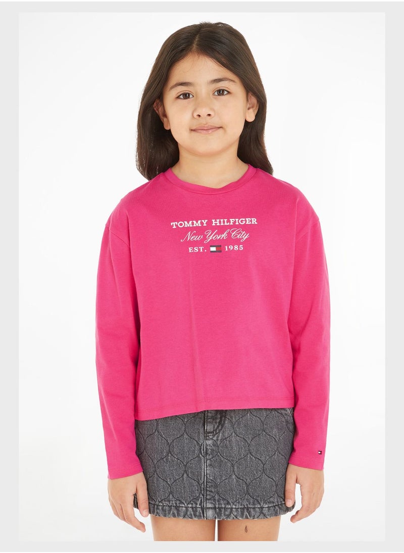 TOMMY HILFIGER - Youth Script T-Shirt - Image 1