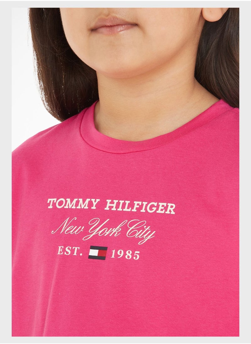 TOMMY HILFIGER - Youth Script T-Shirt - Image 1