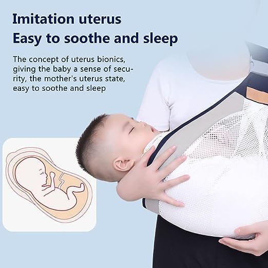 Dhadh Baby Newborn Carrier, Adjustable Baby Carrier for Newborns from Birth, Breathable Baby Sling with Thick Shoulder Straps, Baby Carrier Wraps for Babies - Image 4
