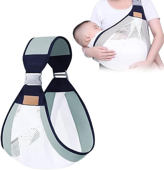 Dhadh Baby Newborn Carrier, Adjustable Baby Carrier for Newborns from Birth, Breathable Baby Sling with Thick Shoulder Straps, Baby Carrier Wraps for Babies - Image 1