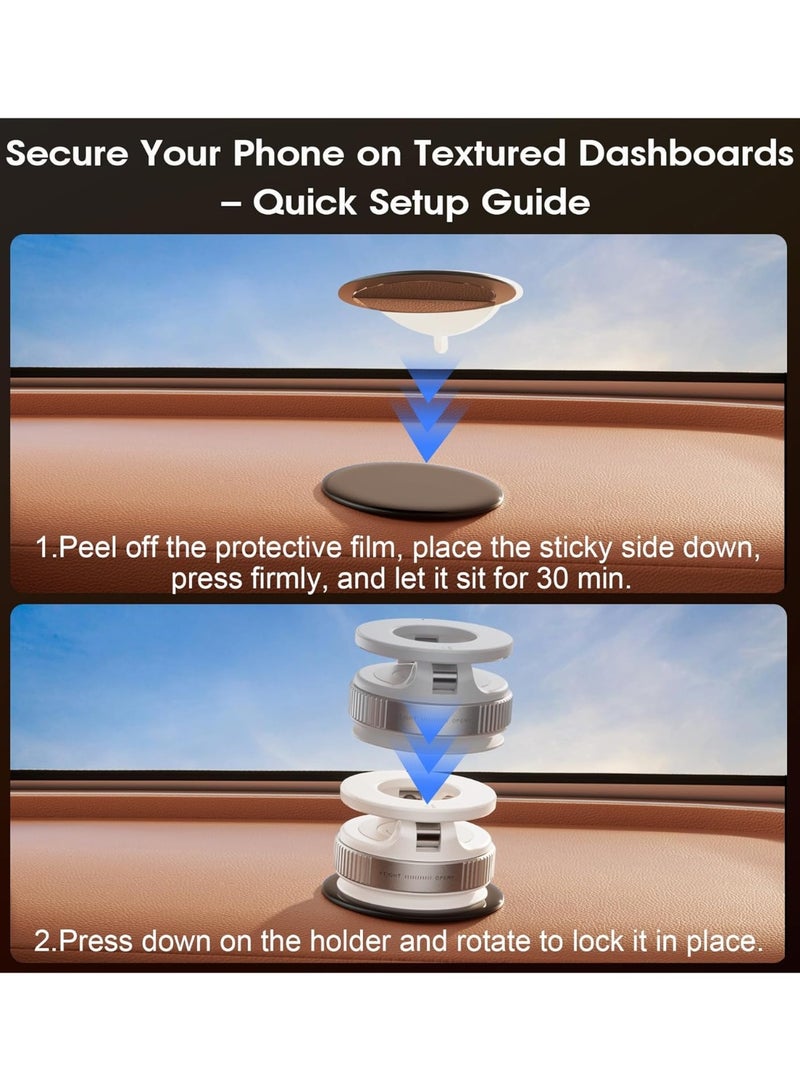 حامل هاتف سيارة مغناطيسي قوي لمغناطيس MagSafe مع كوب شفط فائق القوة 360° لحمل الهاتف لمركبتك - ملحقات للآيفون 16 15 14 13 12 وأجهزة الأندرويد - Image 3