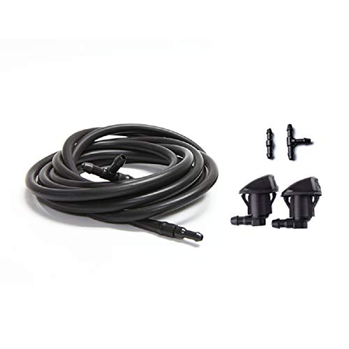 A ABIGAIL Front Windshield Washer Nozzles Kit for for Toyota 04-10 Sienna 05-12 Corolla 04-08 Solara 00-05 Tundra Replaces OEM # 85381-AE020 Washer Jet and Fluid Hose with Connector - Image 1