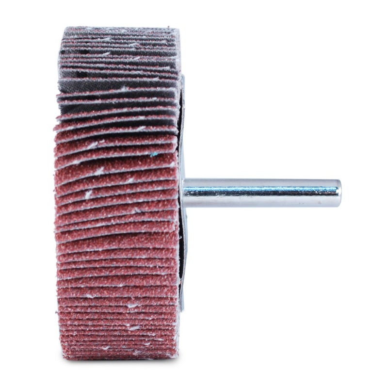 BHA Aluminum Oxide Shank Mounted Flap Wheels, 3” x 1” x 1/4”, 120 Grit - 5 Pack - Image 5