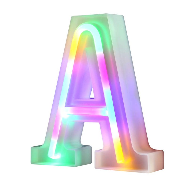 WARMTHOU أضواء الحروف النيون WARMTHOU 26 علامة أبجدية لحفلات الزفاف عيد الميلاد عيد الميلاد حفلة عيد الميلاد ديكور المنزل تعمل بالبطارية USB أضواء ملونة