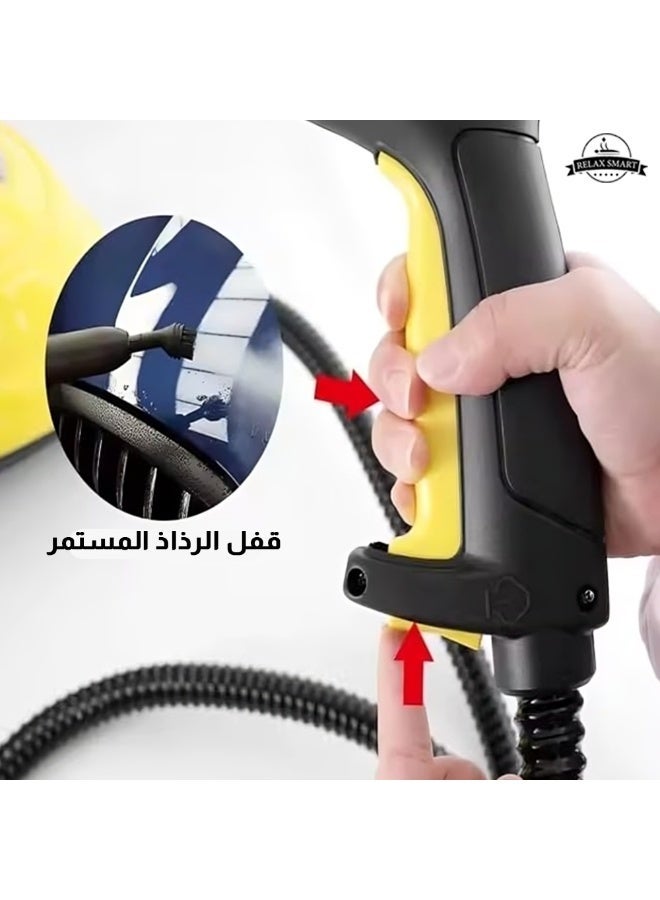 Relax Smart High-Pressure Steam Cleaner – Multi-Surface Floor and Furniture Cleaning Machine, Yellow - Image 4
