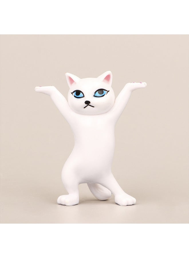 Tiktok Popular Enchanting Cat All Things Can Hold Toys Dancing Cat Holder Pen Desktop Decoration Cartoon Cute Small Gift 