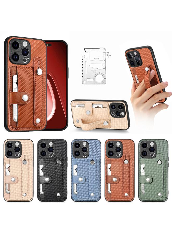 S-TOP Case For iPhone 15 Wristband Kickstand Card Wallet Back Phone Case with Tool Knife - Image 5