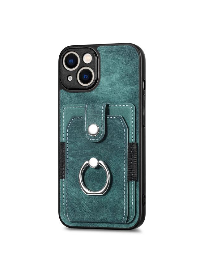 S-TOP Case For iPhone 12 mini Retro Skin-feel Ring Card Wallet Phone Case - Image 2