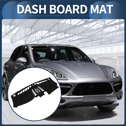 INFINAUTO Dash Cover, Center Console Non-Slip Dashboard Carpet Mat for Porsche Cayenne 2011-2015 Lower Configuration Polyester Black,1Pc - Image 3