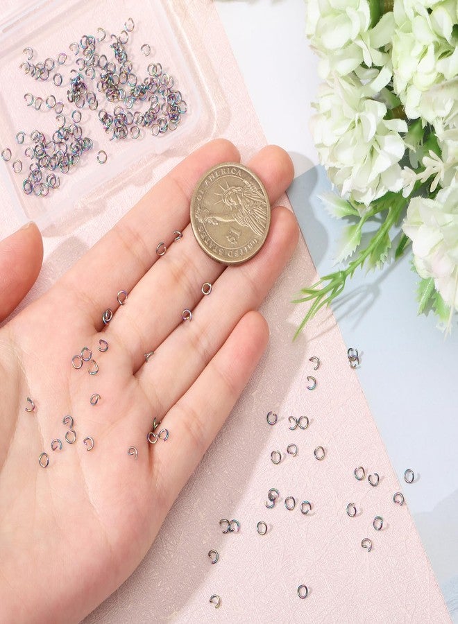 CHGCRAFT 200Pcs Stainless Steel Jump Rings 3.5mm Rainbow Color Open Jump Rings 304 Plating Jump Rings for Necklace Bracelet Earrings Making, 22 Gauge - Image 3