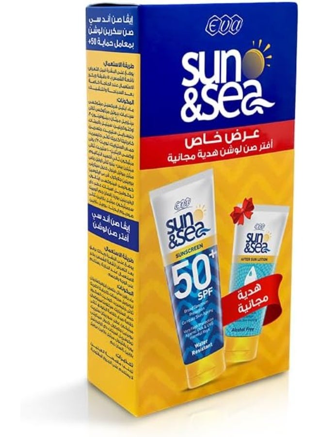 Sun & Sea Sun Care Duo Sunscreen Lotion + After Sun Lotion Free