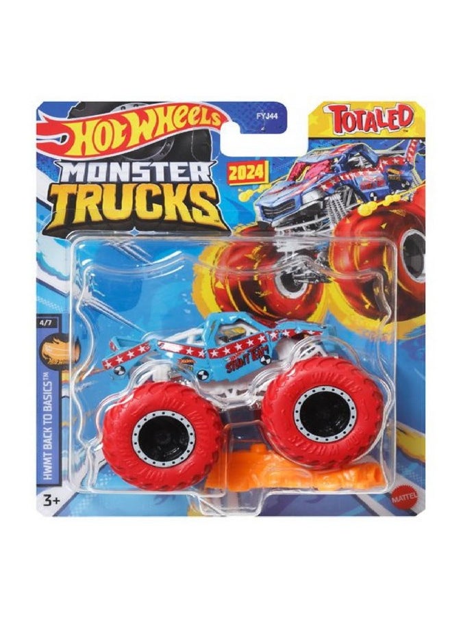 Hot Wheels Monster Trucks Totaled Hwmt Back To Basics 4/7 New For 2024  - Image 1