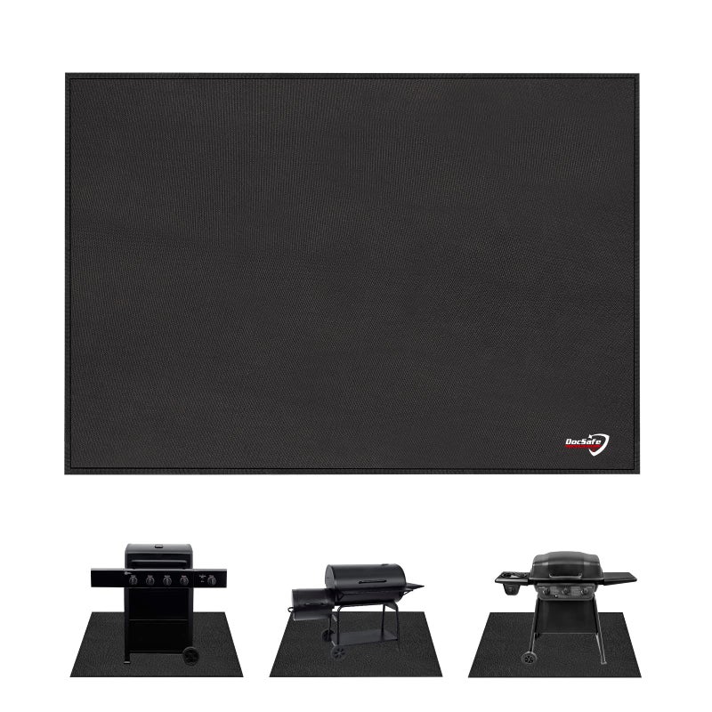 DocSafe 48 x 36 inches Under Grill Mat,Large 4 Layers Fire Pit Mat,Fireproof Mat Heat Insulated Protector for Deck,Patio,Grass,Smoker,BBQ,Reusable Oil-Proof and Waterproof Indoor Fireplace Pad - Image 1