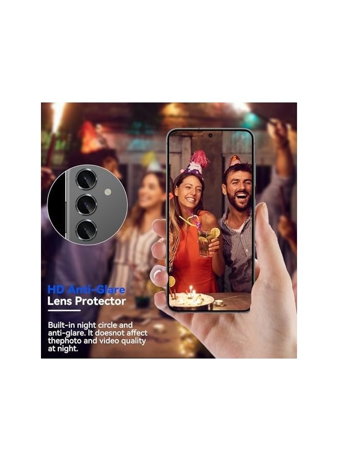 بروماس [3 قطع] واقي عدسة الكاميرا Galaxy S24 / S23 / S23 Plus، زجاج مقسى 9H + حلقة واقية للعدسة الفردية من سبائك الألومنيوم المعدنية لـ S24 / S23 / S23+ 5G 2023، أسود - Image 3