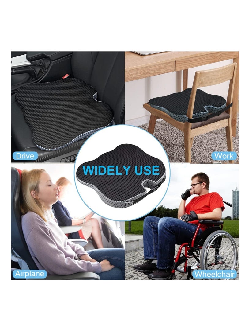 XiuWoo Breathable Memory Foam Wedge Shape Seat Pillow, Office Seat Cushion, Booster Seat Pad for Car Seat Driver to Improve Driving View for Car Home Office  - Image 5