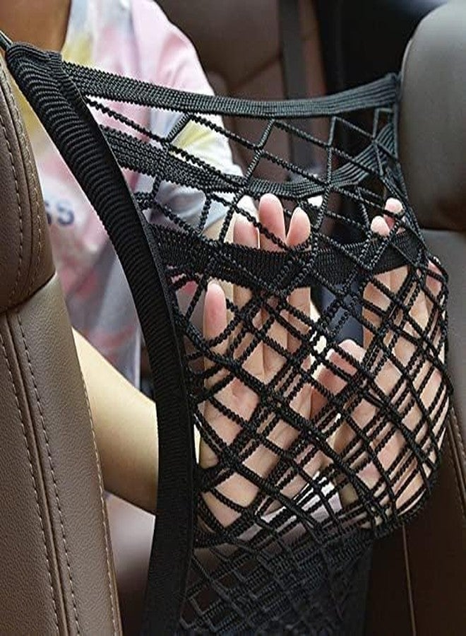 Portible Dog Net Between Car Seats,Barrier Backseat Mesh Net for Cars &Trunk, Car Net Barrier with Auto Safety Mesh Organizer Baby Stretchable Storage Bag - Image 3
