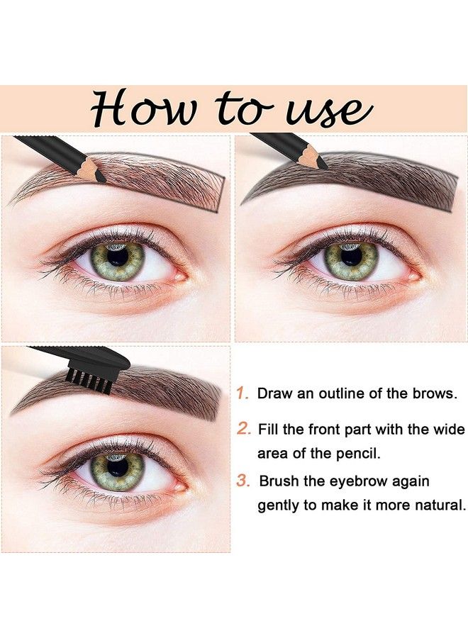 COSLUXE Professional Longlasting Waterproof Eyebrow Pencil With Brush ((Dark Brown))  - Image 4