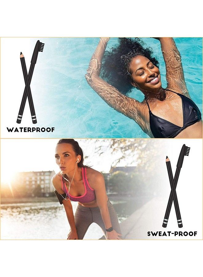 COSLUXE Professional Longlasting Waterproof Eyebrow Pencil With Brush ((Dark Brown))  - Image 5
