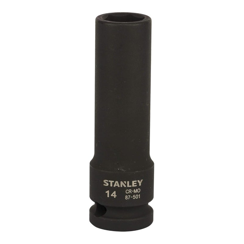 Stanley STANLEY STMT875018B ChromeMolybdenum Steel Impact Deep Socket 12 inch 14 mm Black  - Image 1