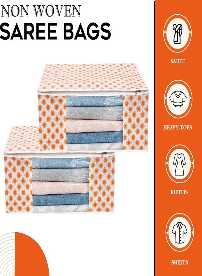 SHAPING FABRIC طقم غطاء ساري من قماش التشكيل، قطعة واحدة، منظم ملابس من قماش غير منسوج للخزانة مع نافذة شفافة وحقيبة تخزين ملابس بسحاب مزدوج، غطاء ملابس SF_XL_SC_CC_XPID1598426731598596 - Image 2