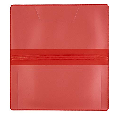 CAROUSELCHECKS Red Vinyl Checkbook Cover, Top Tear Personal Vinyl Checkbook Cover - Image 4