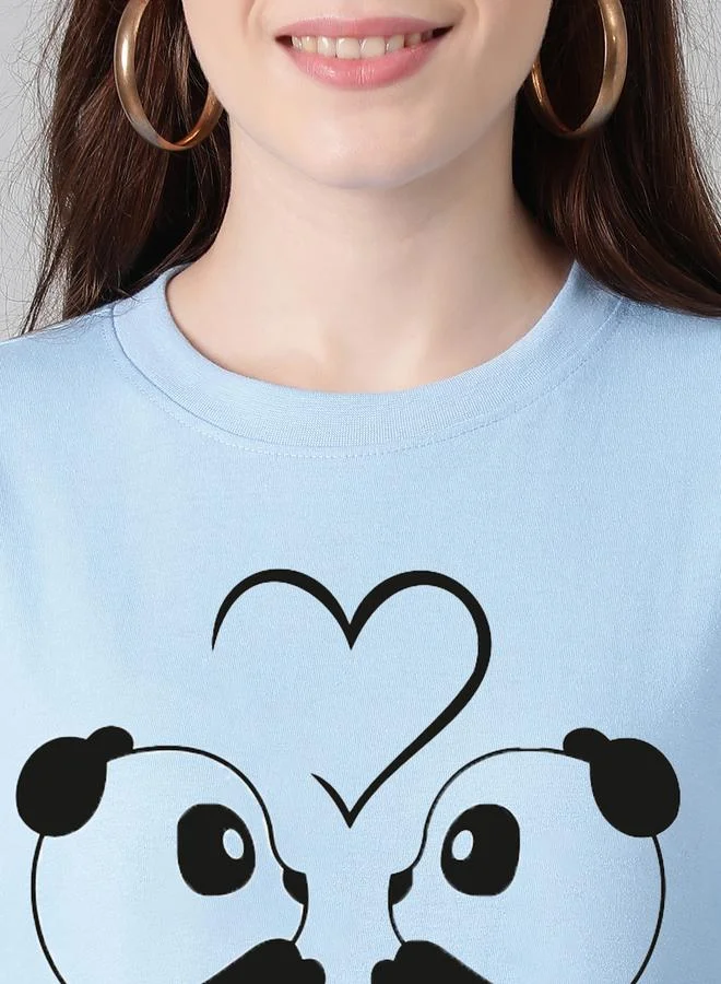 كوتي Oversized Panda Graphic Drop Shoulder T-Shirt by Styli