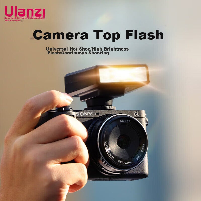 JD Jing Zao Ulanzi F12 Mini Hot Shoe Flash Softbox Kit, Sony External Flash, Pocket Light, Photography Fill Light, Universal Lithium Battery, Canon Hot Shoe Light - Image 2