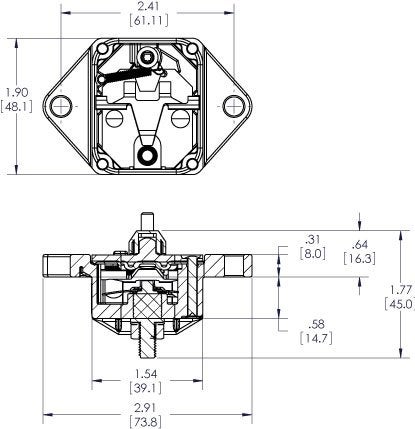 Blue Sea Systems 7086 285 Series Thermal Circuit Breakers, Panel Mount, 48V DC, 80A - Image 2