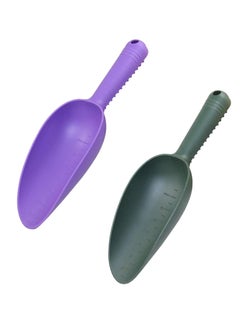 Plastic Garden Shovel Hand Trowel Tool, Digging Planting Kids Beach Sand Toys Pet Food Scoop 2 Pcs