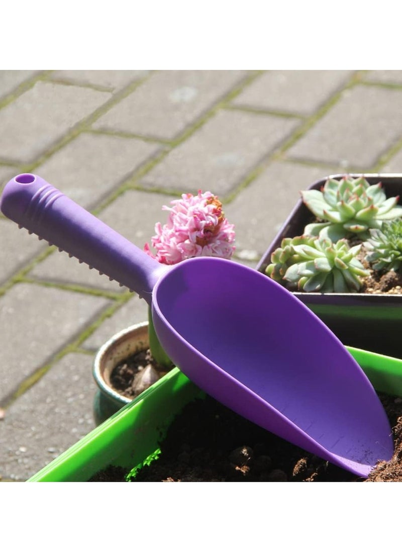 Oasisgalore - Plastic Garden Shovel Hand Trowel Tool, Digging Planting Kids Beach Sand Toys Pet Food Scoop 2 Pcs - Image 1