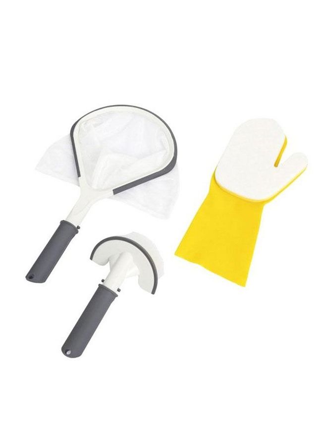 Bestway مجموعة أدوات تنظيف حمام السباحة والسبا LAY-Z-SPA XTRAS 3in1 باللونين الأبيض والأسود - Image 1