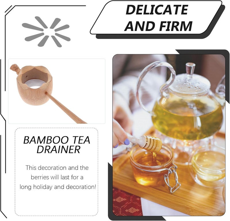 VICASKY Tea Strainer Long Handle Tea Filter Colander Chinese Accessory for Loose Leaf Brewing - Image 3