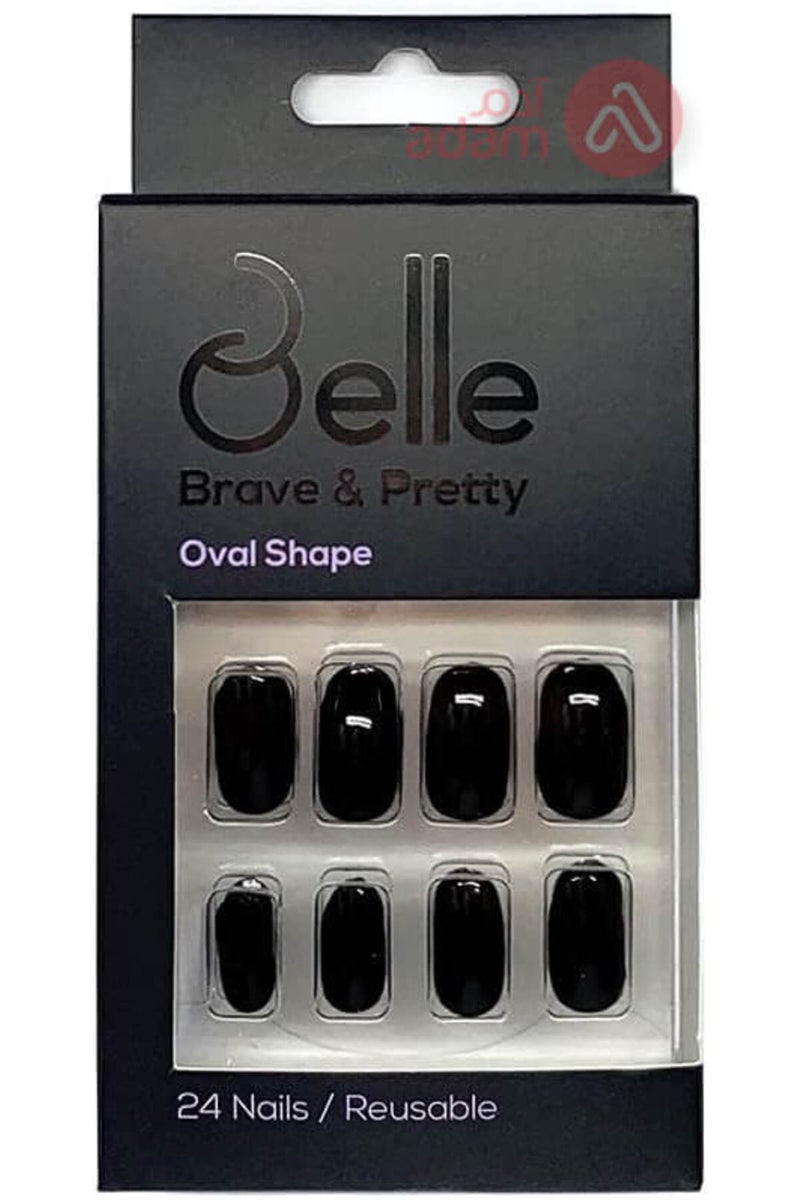 BELLE NAILS BLACK GLOSSY