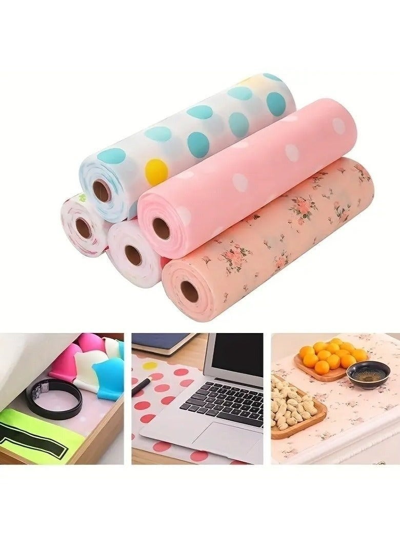 هابي هوم مفرش و بطانة أرفف مقاوم للانزلاق للمطبخ والدواليب – لفة 45 × 200 سم من EVA مقاوم للماء والزيوت – مفرش طاولة متعدد الاستخدامات للثلاجة والحمام وخزائن الأحذية – حماية مضادة للبقع - Image 1