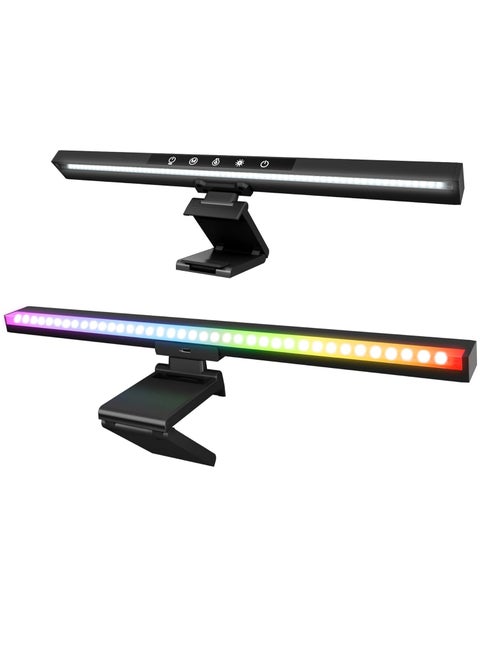 Monitor Light bar,Computer Monitor Lamp for Eye Caring, 3000-6000K & RGB Backlight,App & Touch Control with Memory Function, Blue-ray Blocking, No Screen Glare Desk Lamp for PC/Office/Gaming/Home