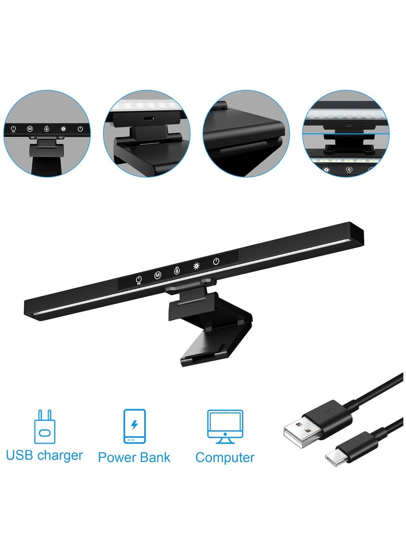 Monitor Light bar,Computer Monitor Lamp for Eye Caring, 3000-6000K & RGB Backlight,App & Touch Control with Memory Function, Blue-ray Blocking, No Screen Glare Desk Lamp for PC/Office/Gaming/Home