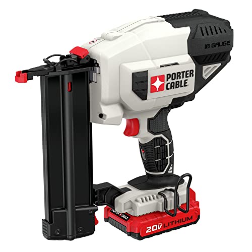 PORTER CABLE PORTER-CABLE 20V MAX Cordless Brad Nailer, Nail Gun 18 Guage, Battery and Charger Included (PCC790LA) - Image 1
