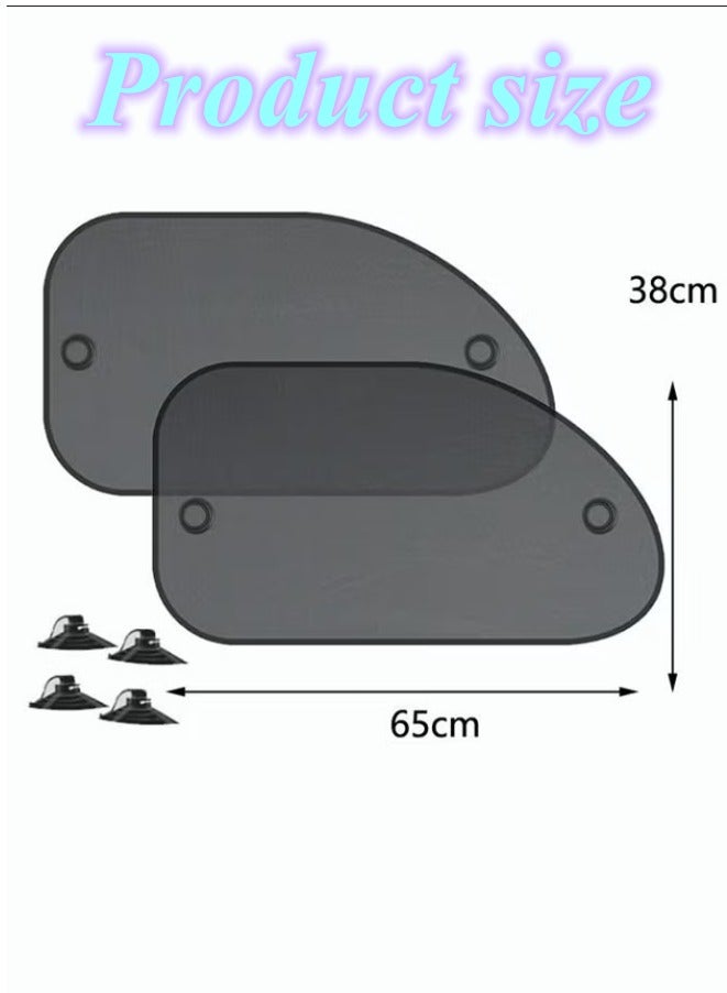 Car Window Shade,Car Window Sunshades,Side Window Sunshades,Cling Sunshade,Mesh Window Sunshade,Car Rear Side Window Sun Visor,Car Front Window Shade    Car Windows Sun Glare Protection,UV Rays Protection,Universal Car Window Shade,for Your Child Baby Side Window Car Sun Shades,Over 98% of Harmful UV Rays(2pcs) - Image 2