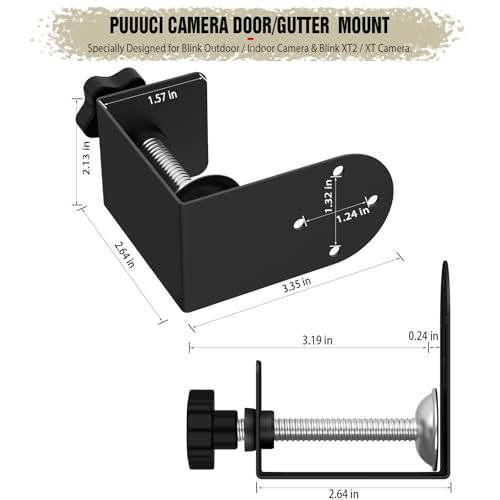 PUUUCI Door/Gutter Mount for Blink Indoor/Outdoor Camera(4th/3rd Gen) & Blink XT2/XT Camera - Blink Security Camera Mounting Accessories for Home/Apartments/Business, No Drilling, No Damage - Image 2