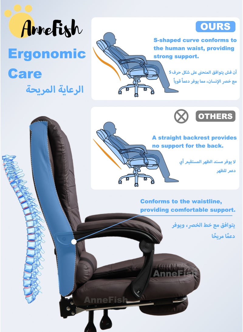 AnneFish Gaming Desk and Chair Set Executive Ergonomic Cloud Office & 120cm L-Shaped Gaming Desk Large Gaming Chair with Silent Swivel Casters Dual-Point Massage and Height-Adjustable High Backrest &Office Desk With Monitor Stand Home Office Table - Image 5