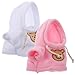 NUOBESTY Bear Hoodie Stuffed Animal Hoodie Bear Clothes Plush Doll Clothes DIY Dress Up Accessories Fits 20cm Doll 2pcs Pink White - Image 3