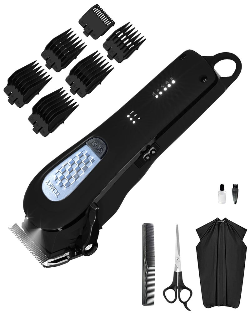 TCMKY Hair Clippers for Men Cordless&Corded Barber Clippers for Hair Cutting & Grooming Professional Hair Trimmer for Men Rechargeable Hair Trimmer Kit for Household(Black) - Image 1