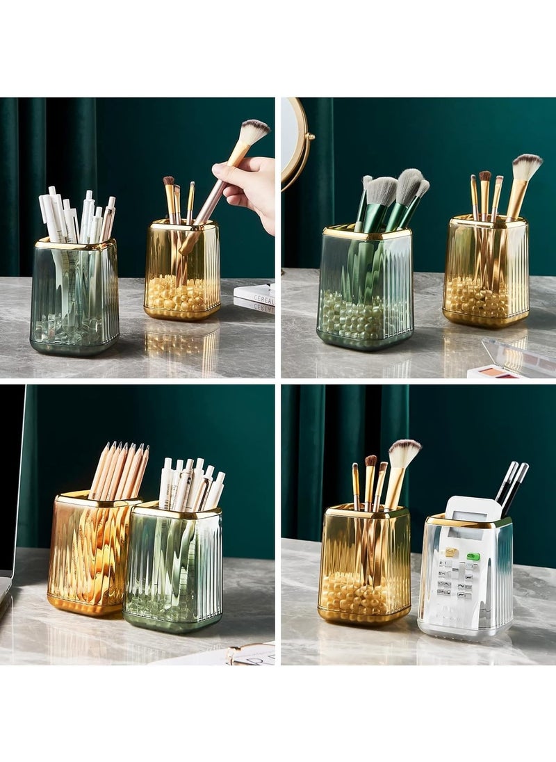 QSHOP - Premium Makeup Brush Holder Organizer - Eyebrow Pencil, Brush Holder Basket, Crystal Pen Holder, Cosmetic Storage Tube, Pen Holder - Perfect for Office and Bedroom - Image 1