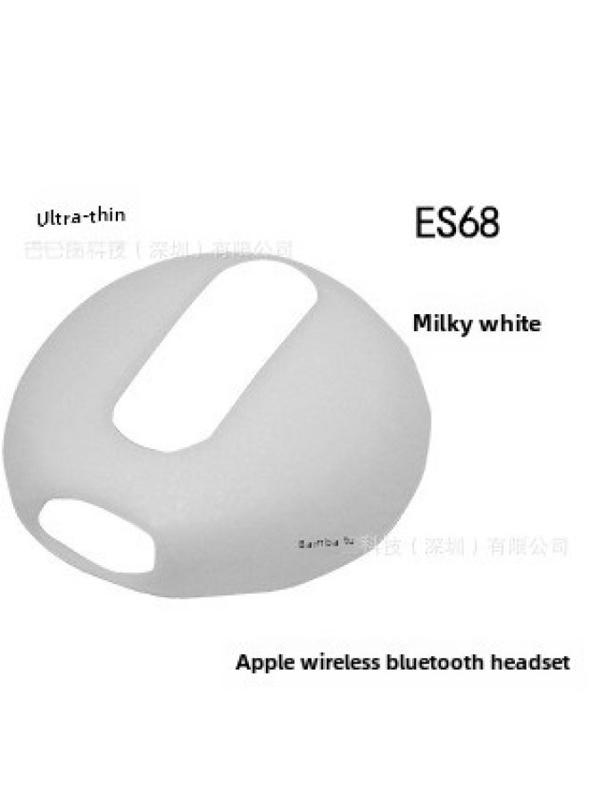 Generic For Airpods Headphone Covers TWS Huawei Xiaomi Rammer Silicone Earbuds Earbuds Ear Cap Apple Second Generation Headset-Color:White (ultra-thin)-Model:ES32  ES62  ES68  - Image 1